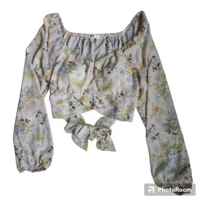 Madden NYC, Floral Crop Top, Size XL
